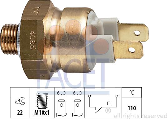 FACET 74.085 - Sensore, Temperatura refrigerante autozon.pro