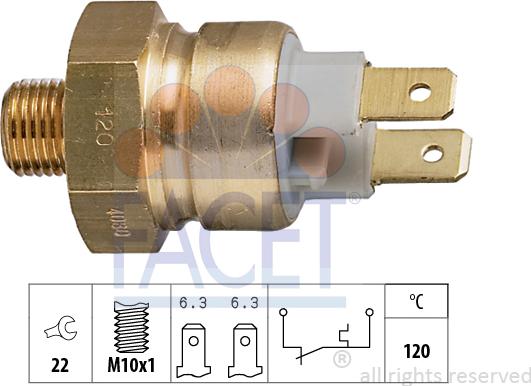 FACET 74.080 - Sensore, Temperatura refrigerante autozon.pro