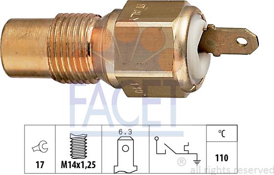 FACET 74.030 - Sensore, Temperatura refrigerante autozon.pro