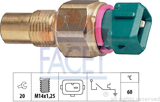 FACET 74.114 - Sensore, Temperatura refrigerante autozon.pro