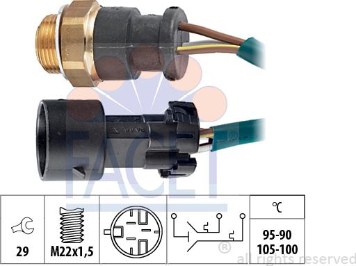 FACET 75.644 - Termocontatto, Ventola radiatore autozon.pro