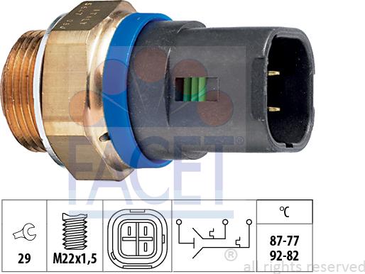 FACET 75.647 - Termocontatto, Ventola radiatore autozon.pro