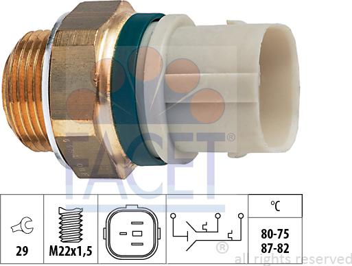 FACET 7.5654 - Termocontatto, Ventola radiatore autozon.pro