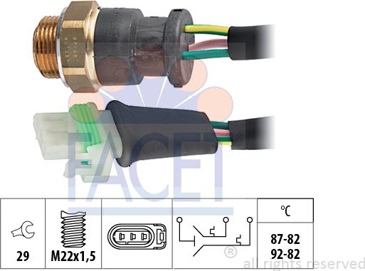 FACET 75.661 - Termocontatto, Ventola radiatore autozon.pro