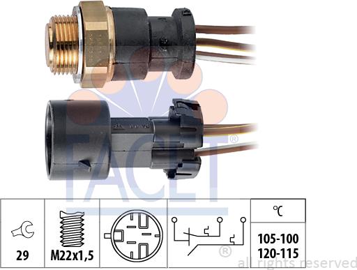 FACET 75.668 - Termocontatto, Ventola radiatore autozon.pro