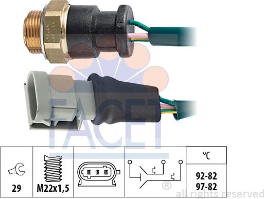 FACET 75.662 - Termocontatto, Ventola radiatore autozon.pro