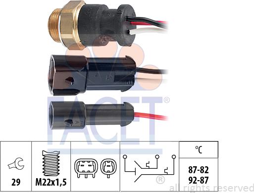 FACET 75.611 - Termocontatto, Ventola radiatore autozon.pro