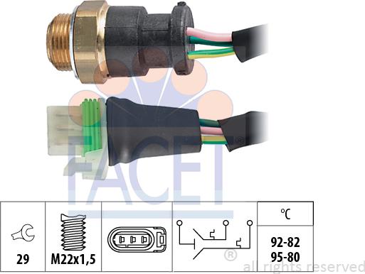 FACET 75.618 - Termocontatto, Ventola radiatore autozon.pro