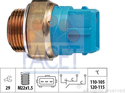 FACET 75.680 - Termocontatto, Ventola radiatore autozon.pro