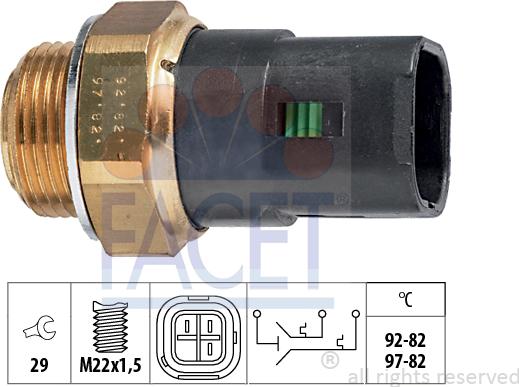 FACET 75.628 - Termocontatto, Ventola radiatore autozon.pro