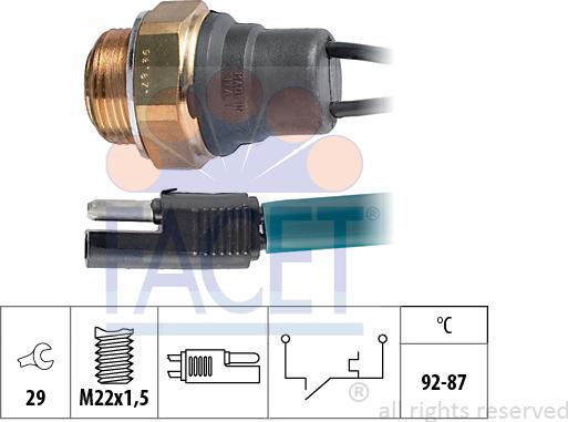 FACET 75.009 - Termocontatto, Ventola radiatore autozon.pro