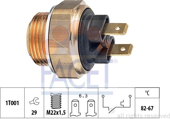 FACET 75.004 - Termocontatto, Ventola radiatore autozon.pro