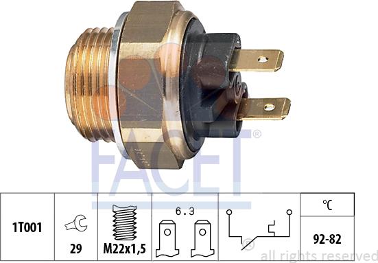 FACET 75.016 - Termocontatto, Ventola radiatore autozon.pro