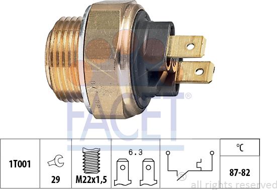 FACET 75.017 - Termocontatto, Ventola radiatore autozon.pro