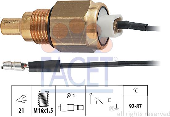 FACET 75.039 - Termocontatto, Ventola radiatore autozon.pro