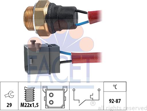 FACET 75.144 - Termocontatto, Ventola radiatore autozon.pro