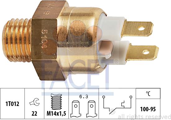 FACET 7.5104 - Termocontatto, Ventola radiatore autozon.pro