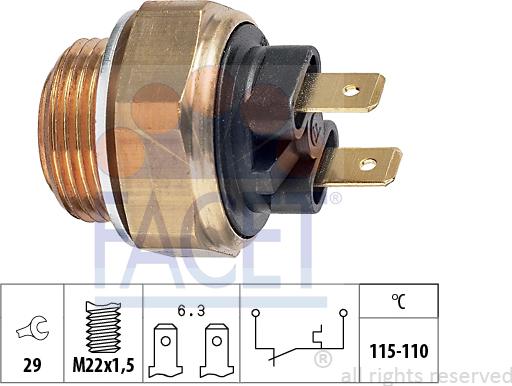 FACET 75.135 - Termocontatto, Ventola radiatore autozon.pro