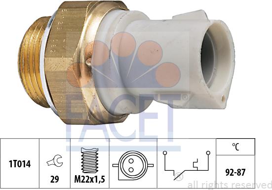 FACET 75.129 - Termocontatto, Ventola radiatore autozon.pro