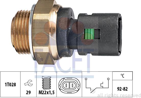 FACET 7.5128 - Termocontatto, Ventola radiatore autozon.pro