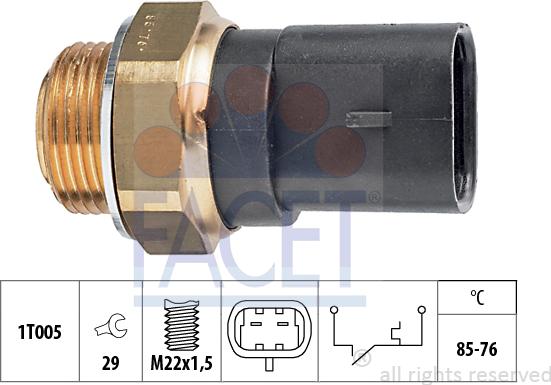 FACET 7.5287 - Termocontatto, Ventola radiatore autozon.pro