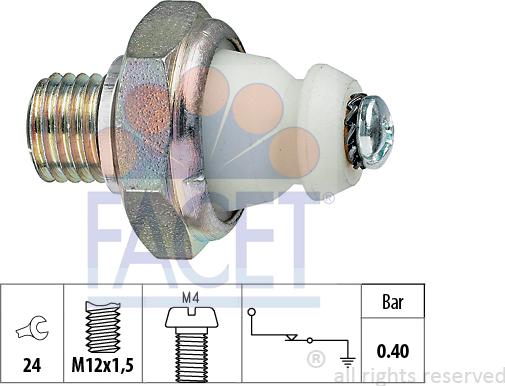 FACET 70.098 - Sensore, Pressione olio autozon.pro