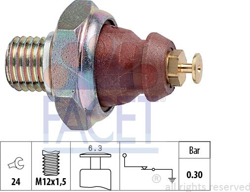 FACET 70.052 - Sensore, Pressione olio autozon.pro