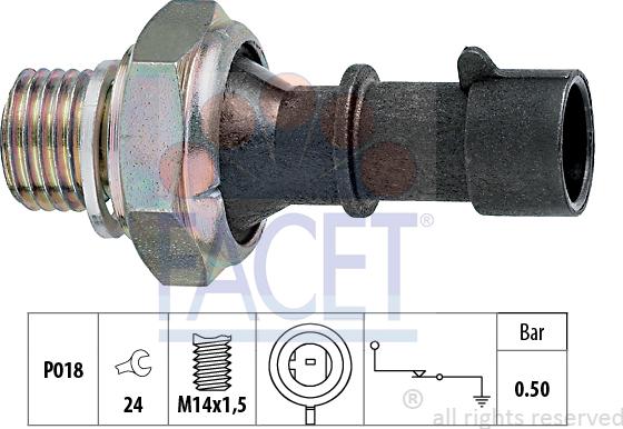 FACET 70.069 - Sensore, Pressione olio autozon.pro