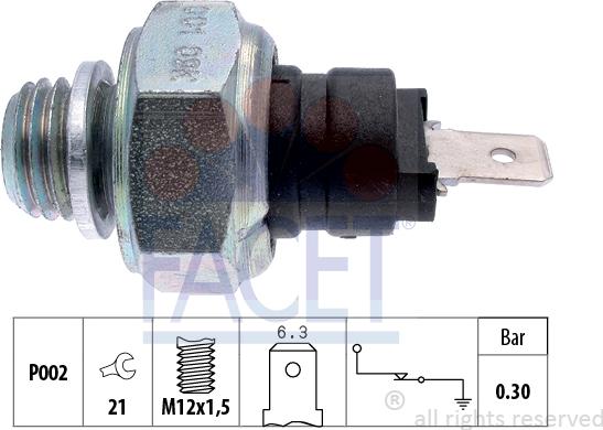 FACET 70.001 - Sensore, Pressione olio autozon.pro