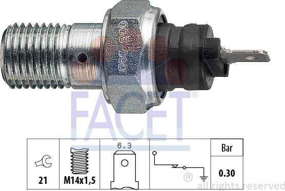 FACET 70.003 - Sensore, Pressione olio autozon.pro