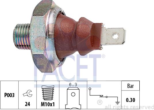 FACET 70.007 - Sensore, Pressione olio autozon.pro