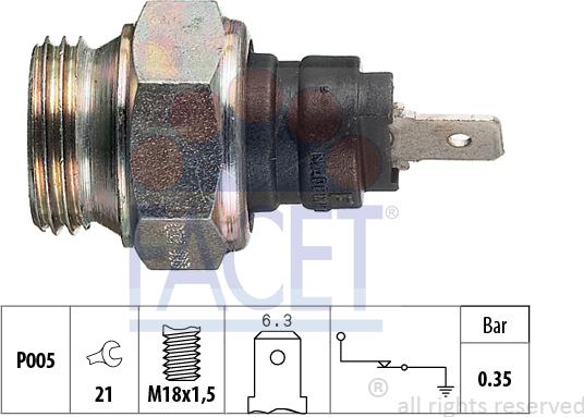 FACET 70.034 - Sensore, Pressione olio autozon.pro