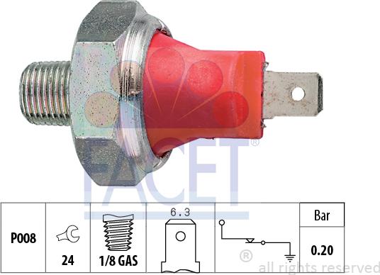 FACET 7.0035 - Sensore, Pressione olio autozon.pro