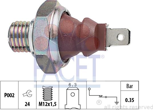 FACET 70.026 - Sensore, Pressione olio autozon.pro