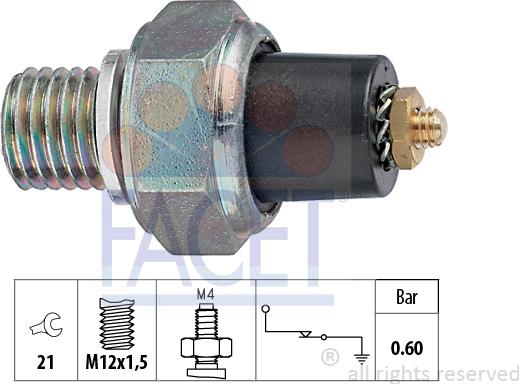 FACET 70.020 - Sensore, Pressione olio autozon.pro