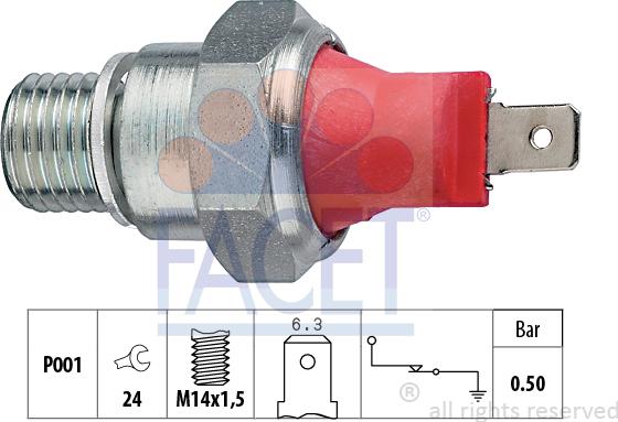 FACET 70.022 - Sensore, Pressione olio autozon.pro