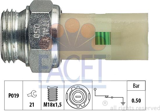 FACET 70.075 - Sensore, Pressione olio autozon.pro