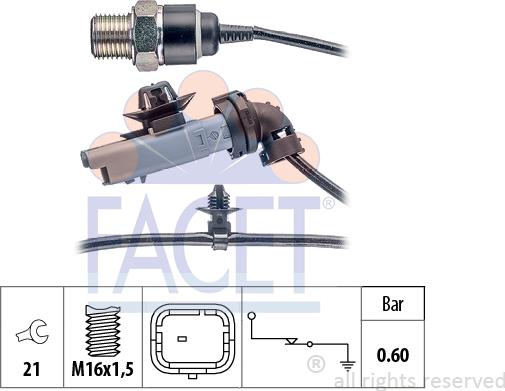 FACET 7.0199 - Sensore, Pressione olio autozon.pro