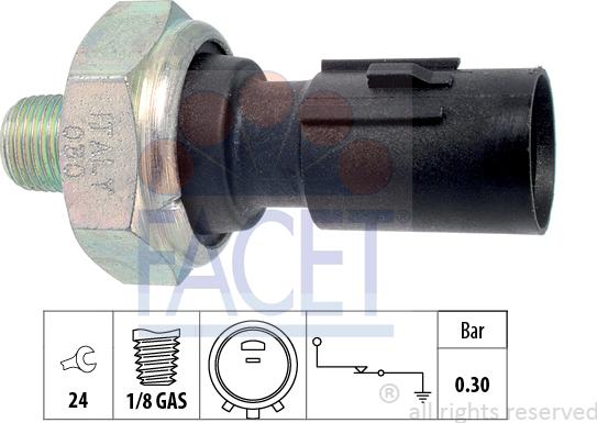 FACET 7.0195 - Sensore, Pressione olio autozon.pro