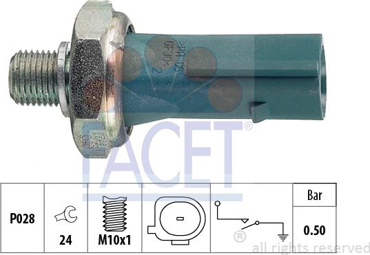 FACET 70.196 - Sensore, Pressione olio autozon.pro