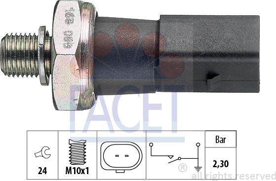 FACET 70.190 - Sensore, Pressione olio autozon.pro