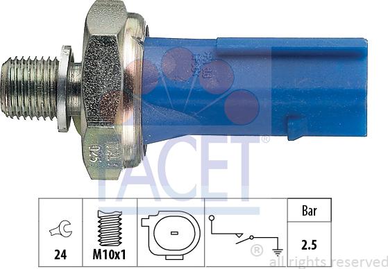 FACET 70.192 - Sensore, Pressione olio autozon.pro