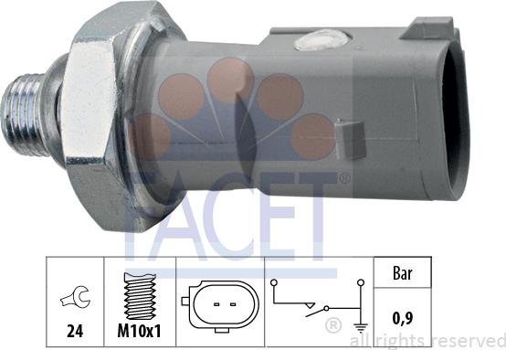 FACET 7.0197 - Sensore, Pressione olio autozon.pro