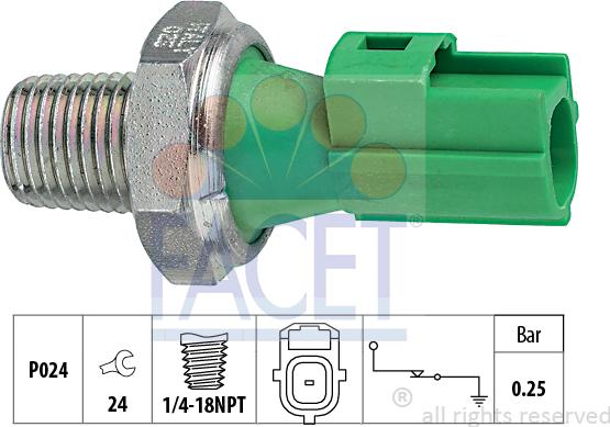 FACET 70.146 - Sensore, Pressione olio autozon.pro