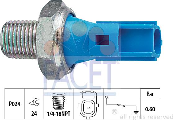 FACET 70.147 - Sensore, Pressione olio autozon.pro