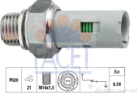 FACET 70.151 - Sensore, Pressione olio autozon.pro