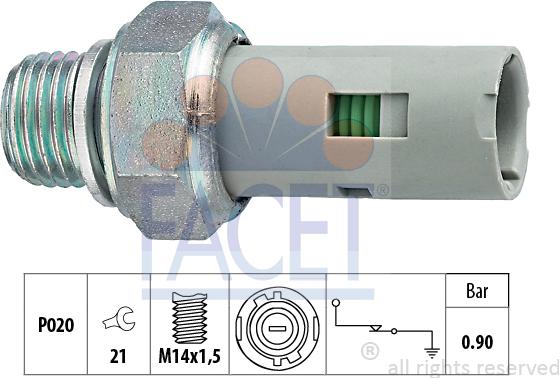 FACET 70.153 - Sensore, Pressione olio autozon.pro