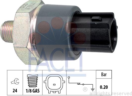 FACET 70.166 - Sensore, Pressione olio autozon.pro