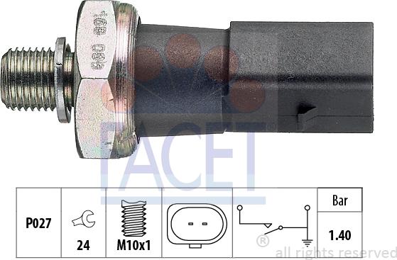 FACET 70.168 - Sensore, Pressione olio autozon.pro