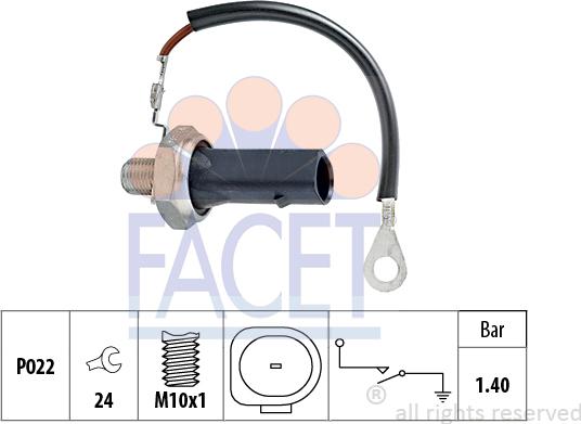 FACET 70.167 - Sensore, Pressione olio autozon.pro